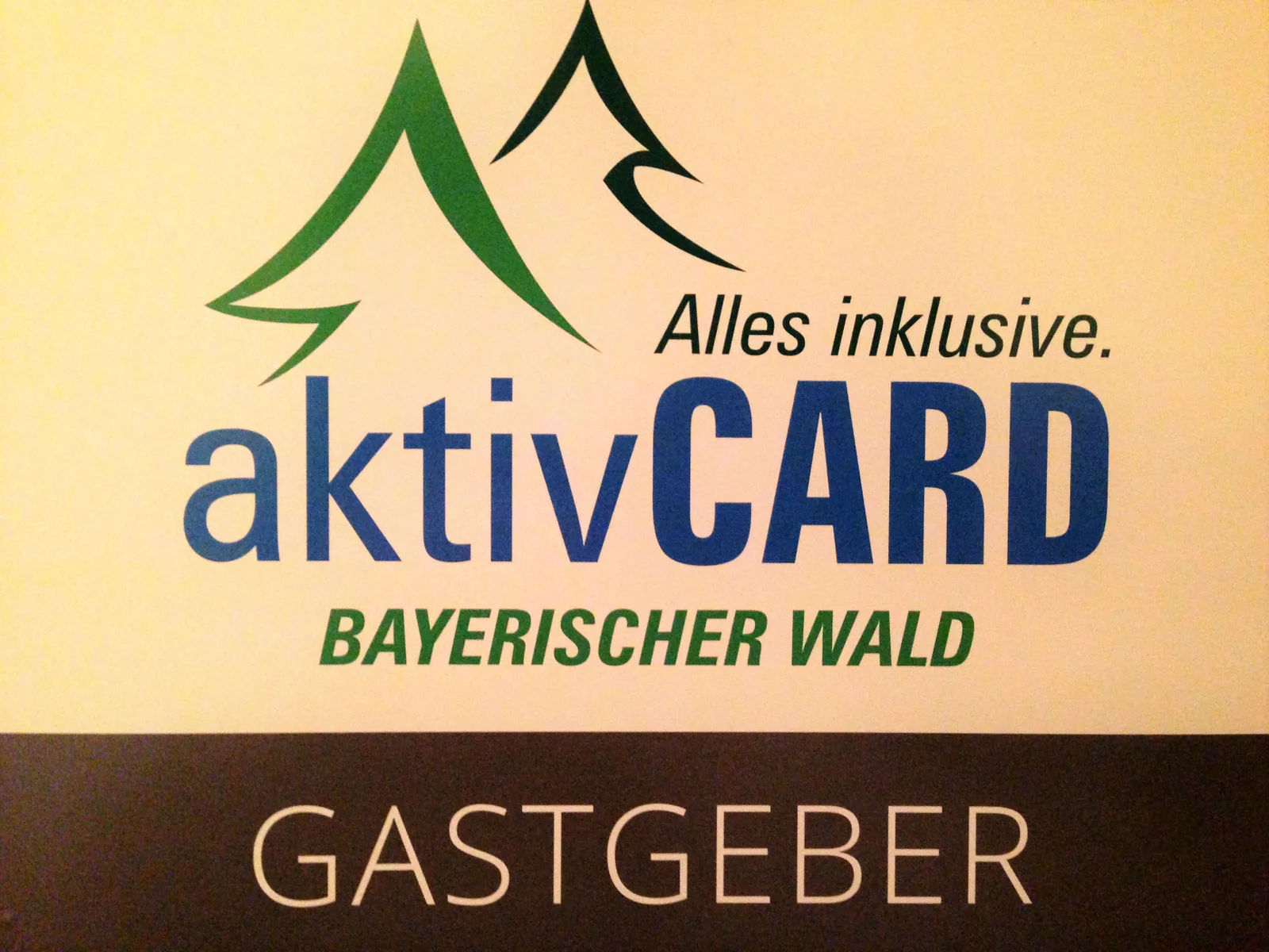 aktivCARD Bayerischer Wald, Gastgeber Schild